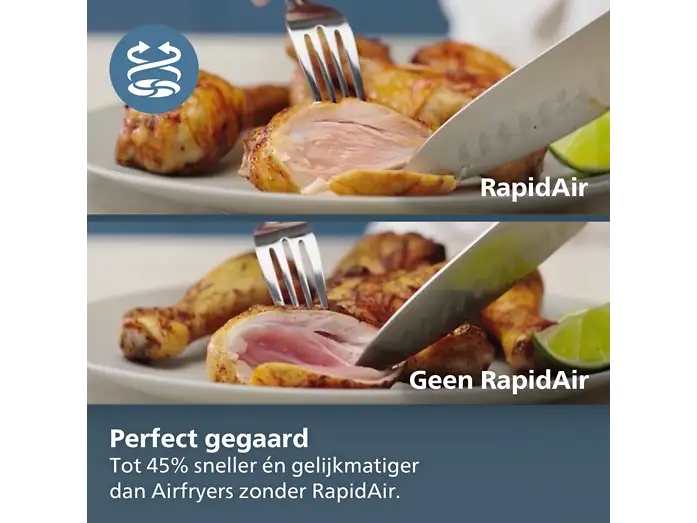 Philips 3000 Series Dual Basket Airfryer NA352/00 - Afbeelding 4
